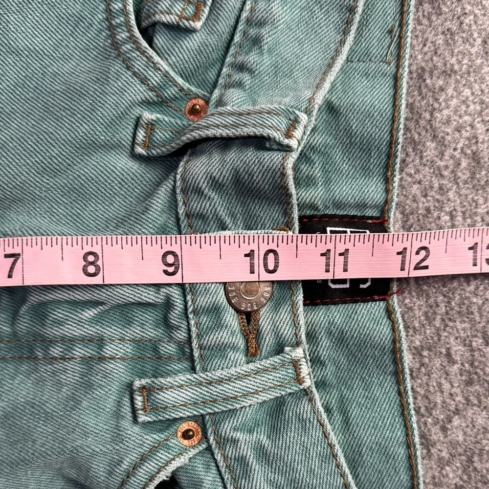 Urban Outfitters BDG High & Wide Jeans Baggy Barrel Skate Denim Mint Green 24 - Picture 13 of 15
